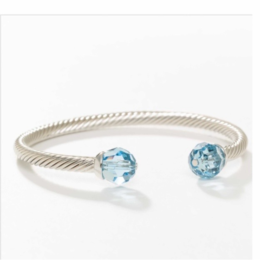 Touchstone Crystal Silver Bracelet with Blue Accents